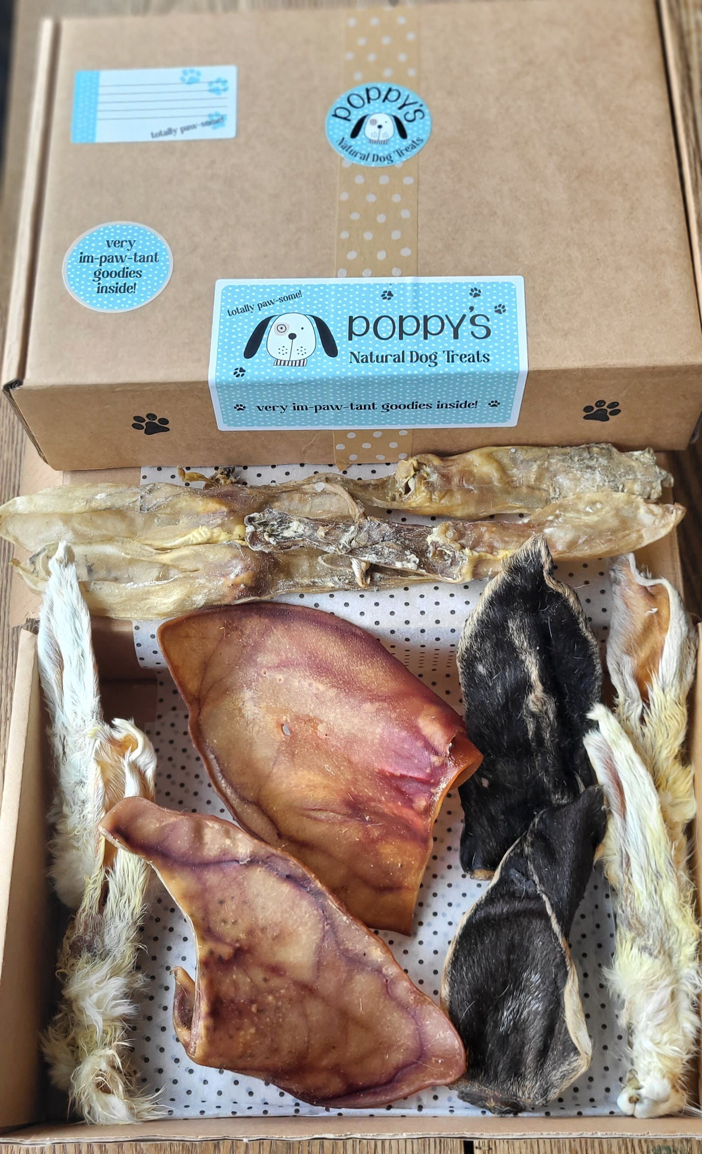 Natural Dog Treat Ear Box