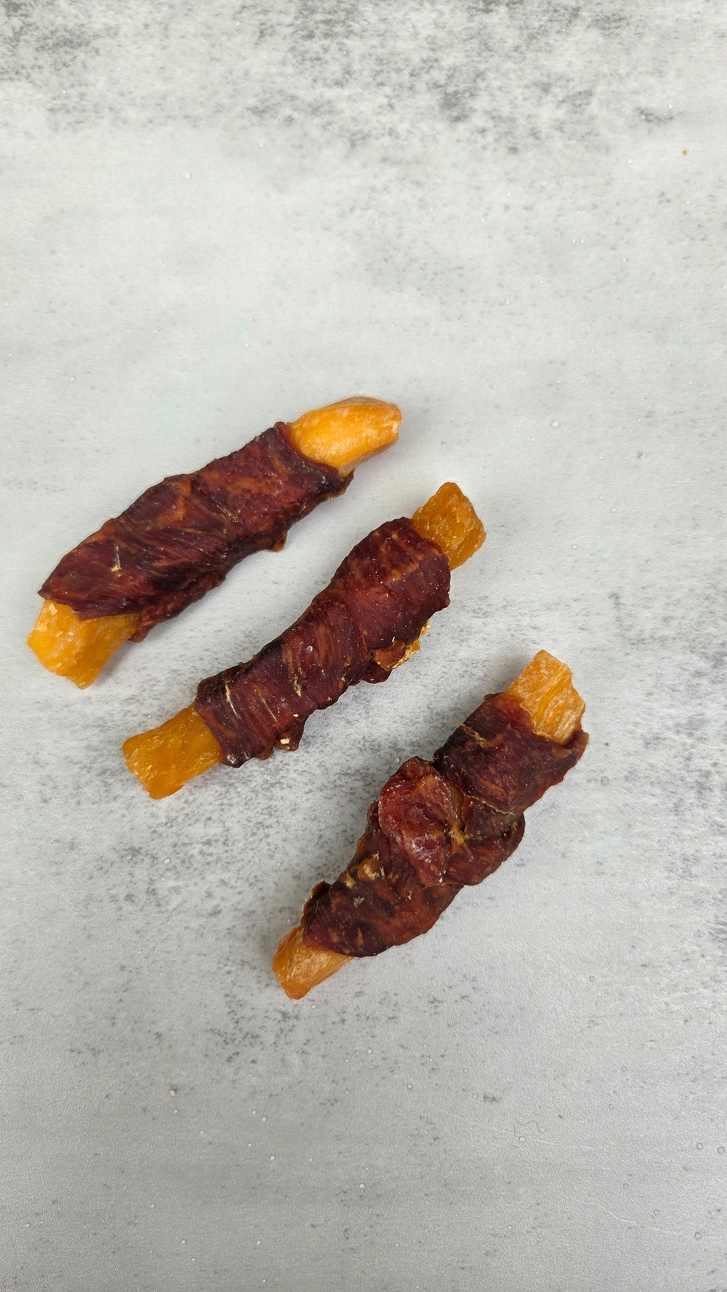 Sweet Potato Fries Wrapped in Duck