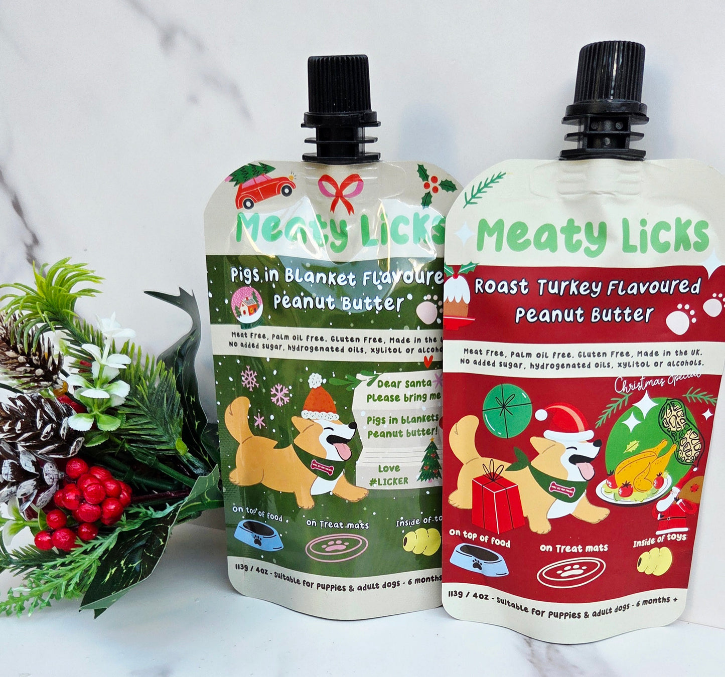 Meaty Licks Roast Turkey Christmas Special peanut butter