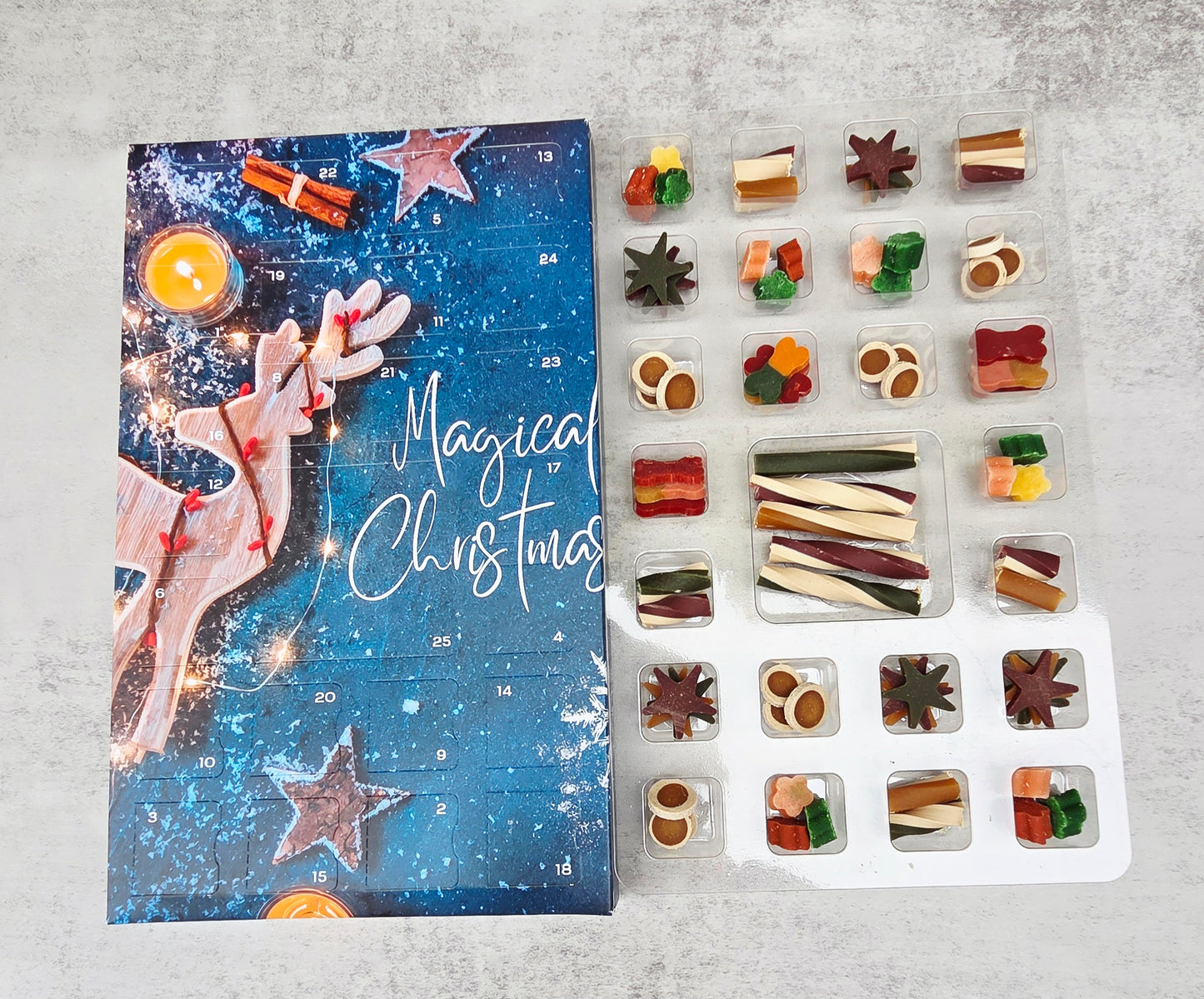 Christmas Reindeer Dog Treat Advent Calendar