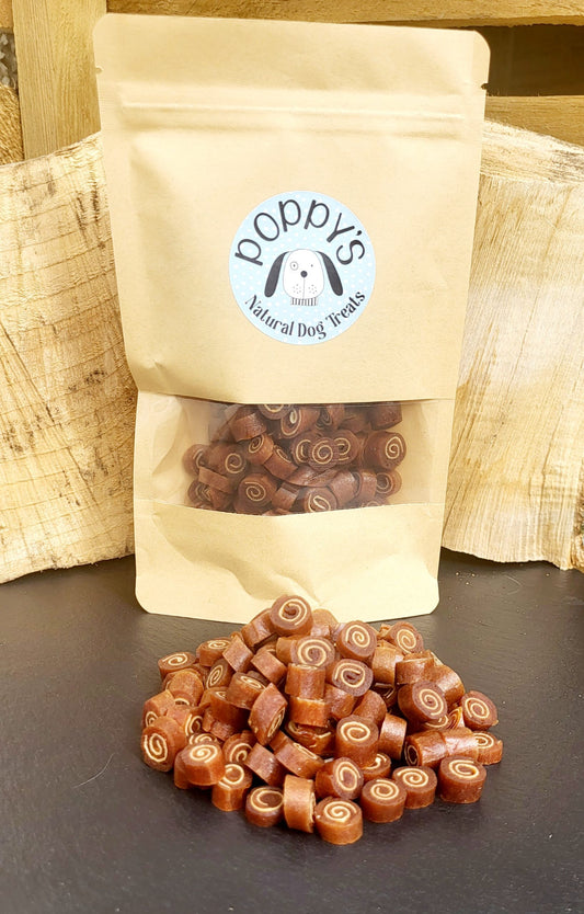 Duck and Cod Mini Rolls – 100g