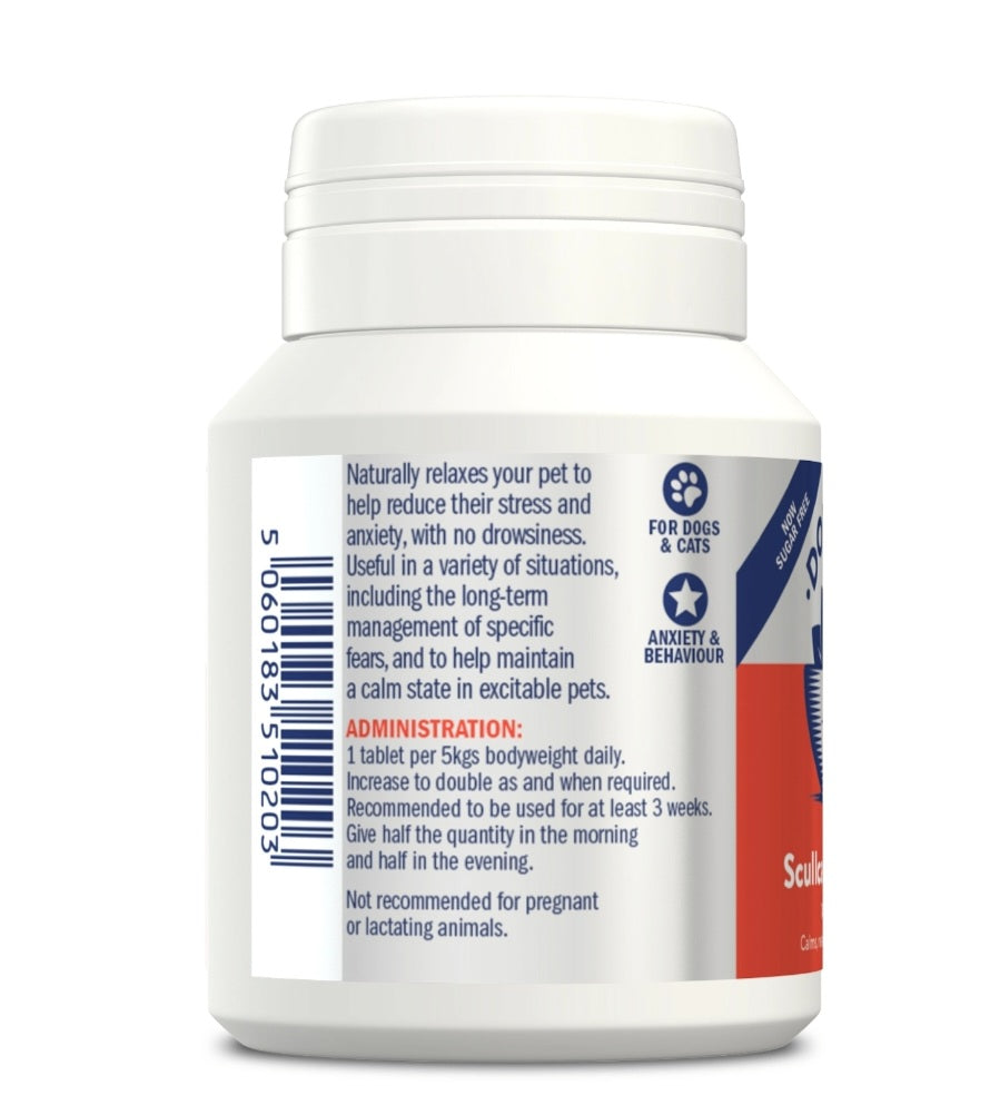 Scullcap & Valerian Tablets For Dogs And Cats – 100 Tablets