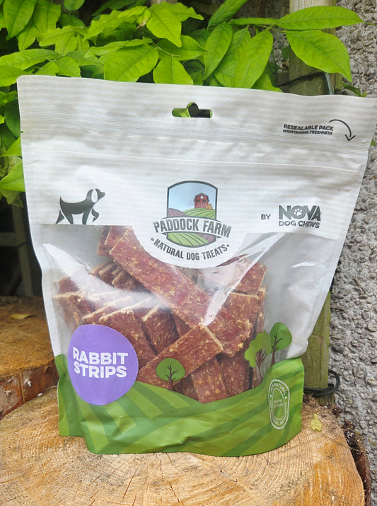 Nova Dog Chews 100% Rabbit Strips - 500g