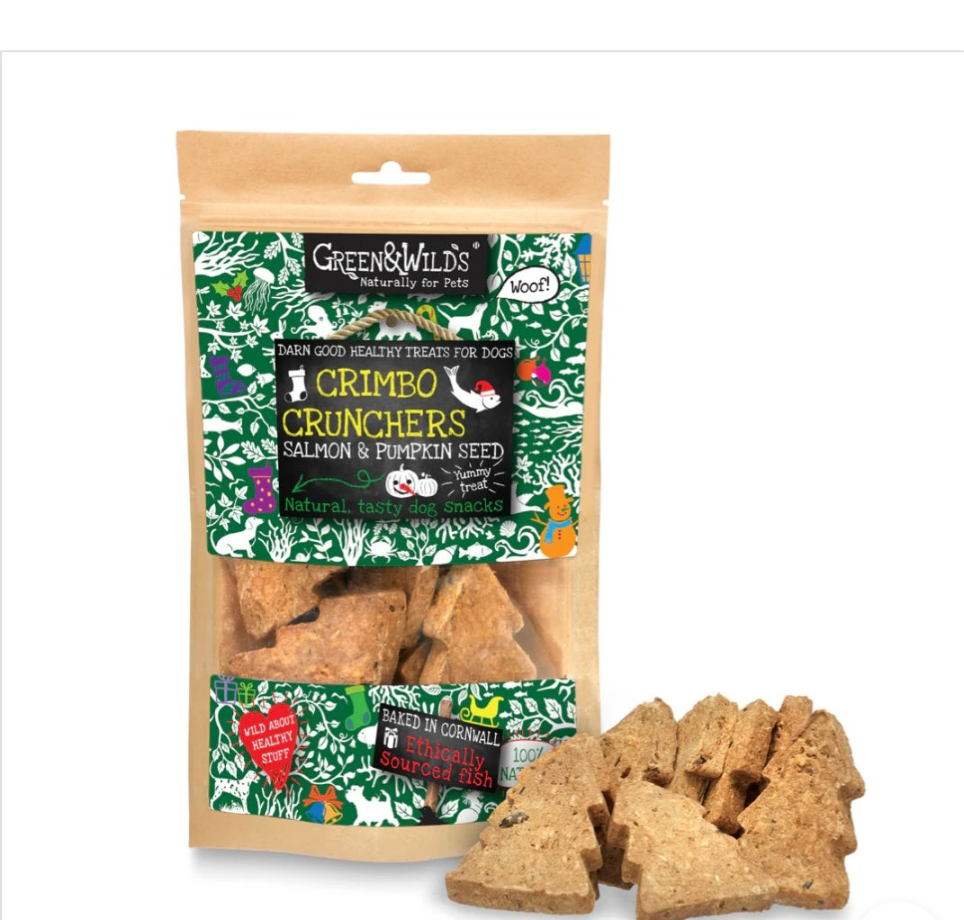 Crimbo Crunchers with salmon & pumpkin, 150g