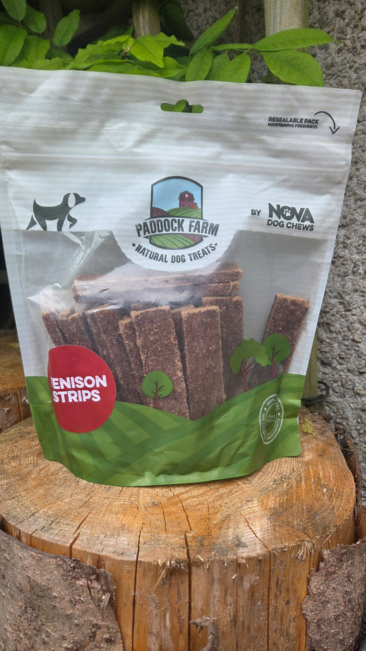 Nova Dog Chews 100% Venison Strips - 500g